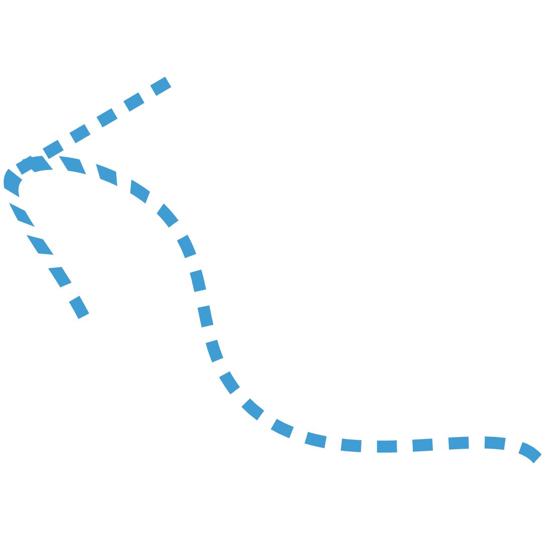 Blue Dotted Curved Arrow Transparent Background