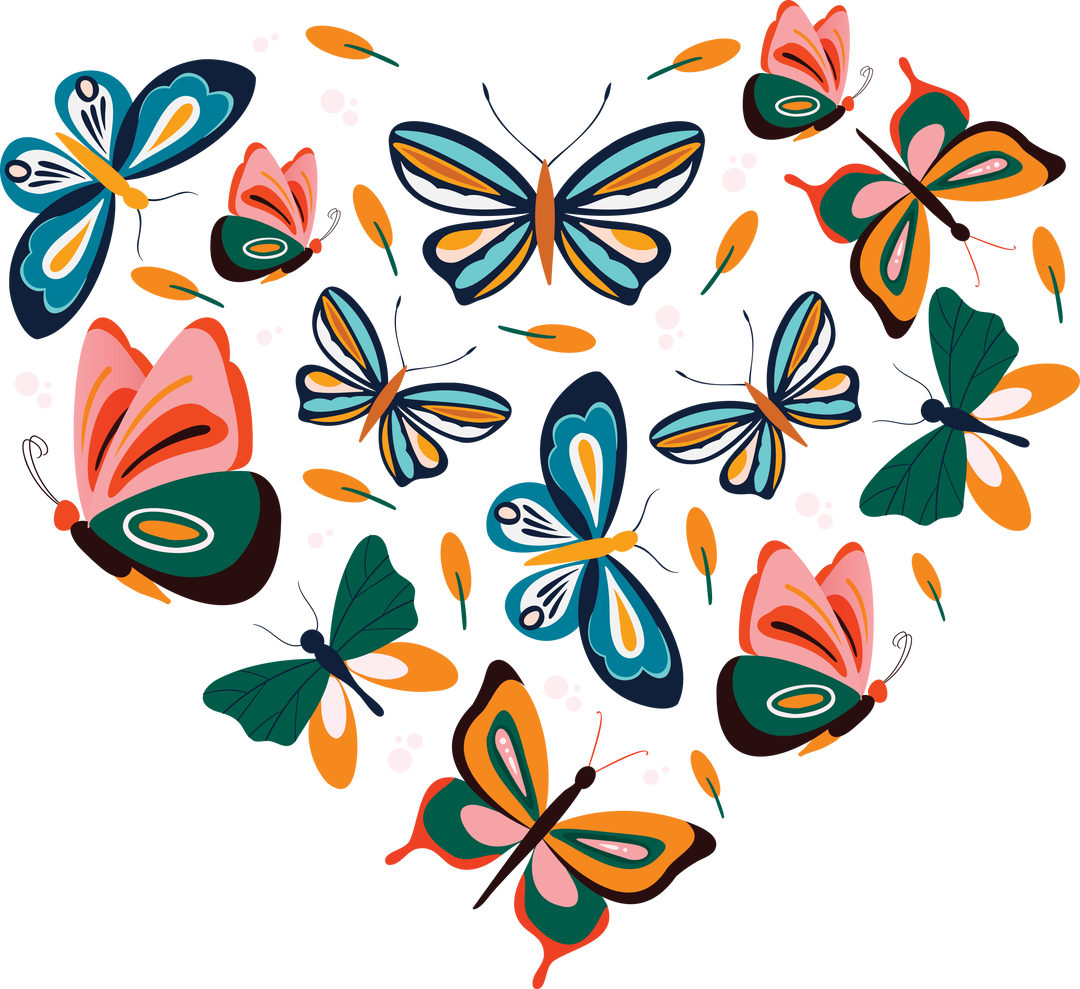 Colorful Butterflies Vector on Transparent Background - Download Free Stock Images Pikwizard.com