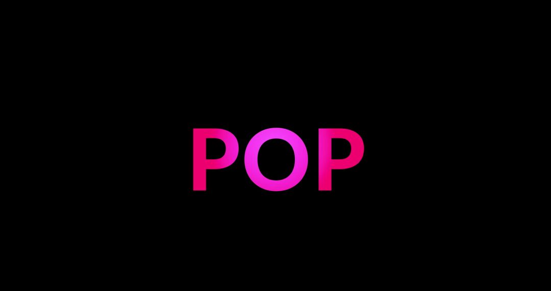 Vibrant Pop Text on Black Background