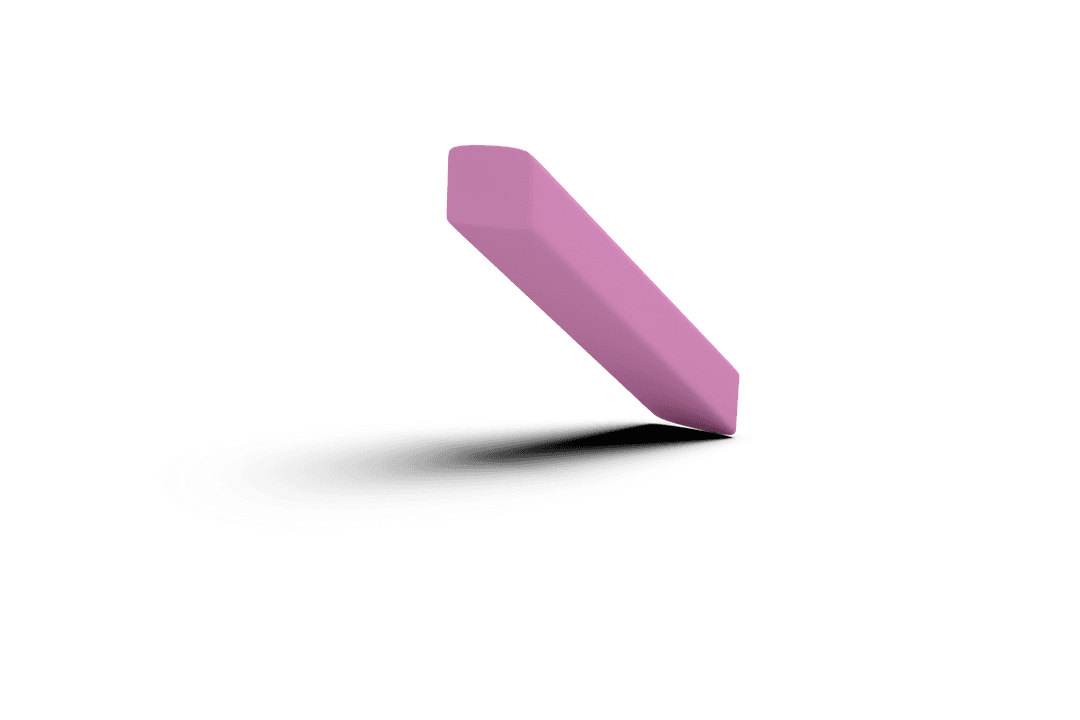 Abstract Pink Polygon Shape on Transparent Background