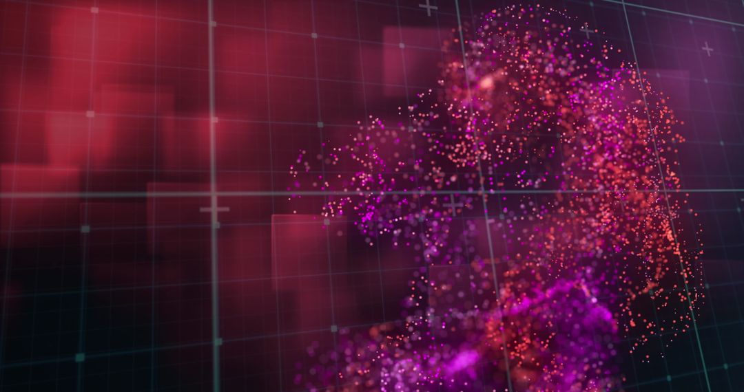 Abstract Digital Wave with Dynamic Particles