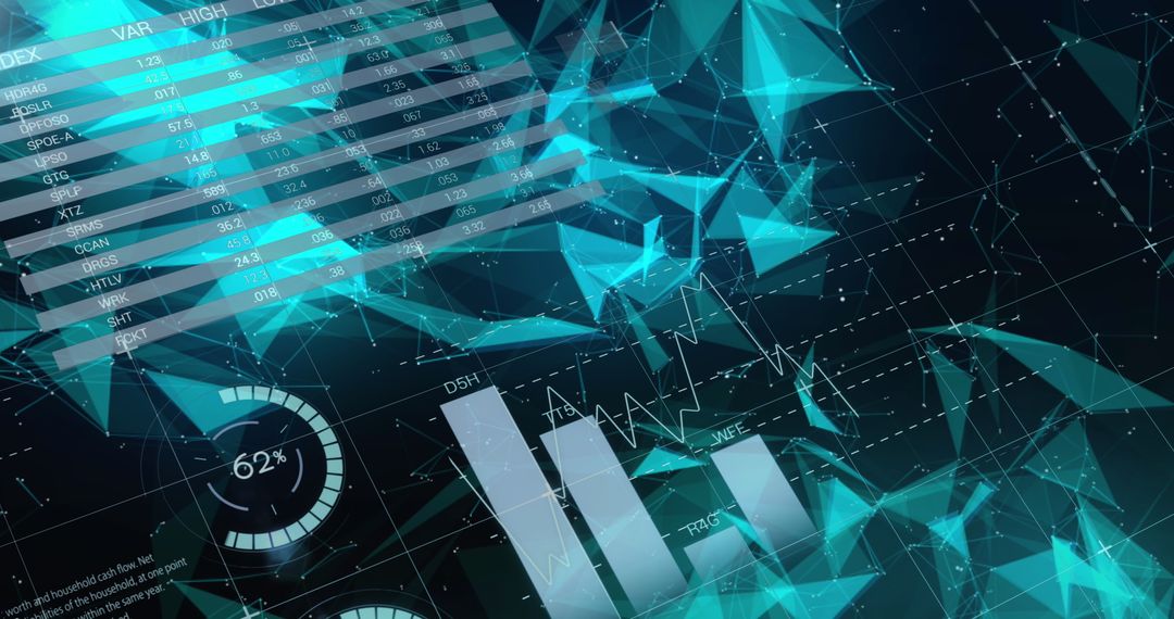 Futuristic Digital Interface with Data Driven Connections