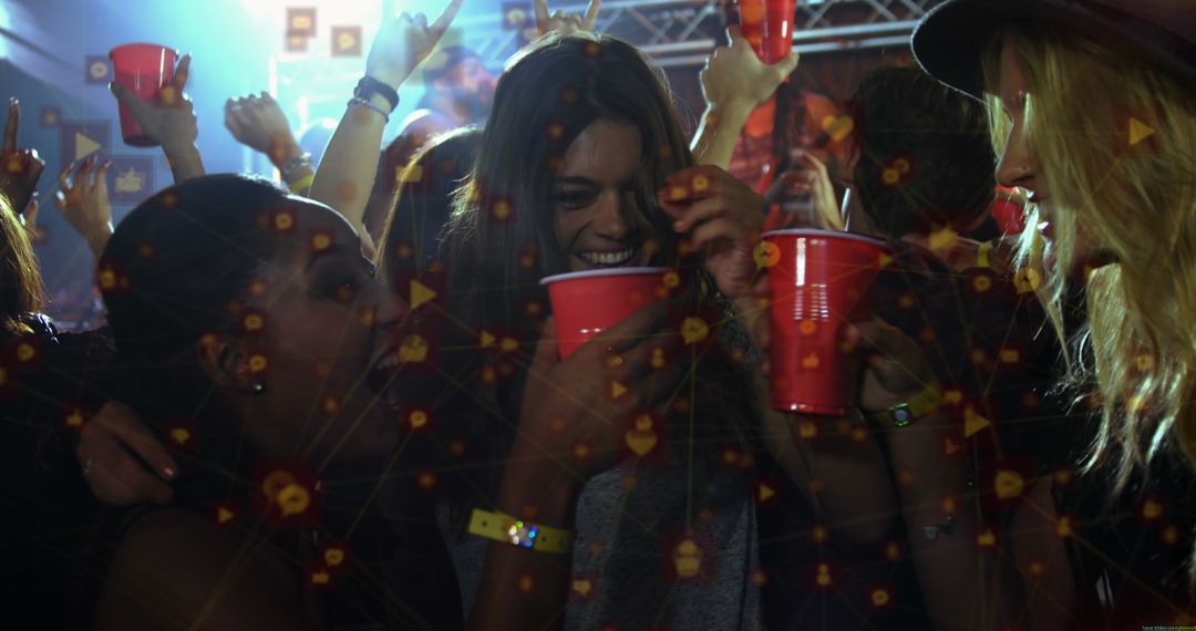 Energetic Party Vibes with Friends and Red Cups