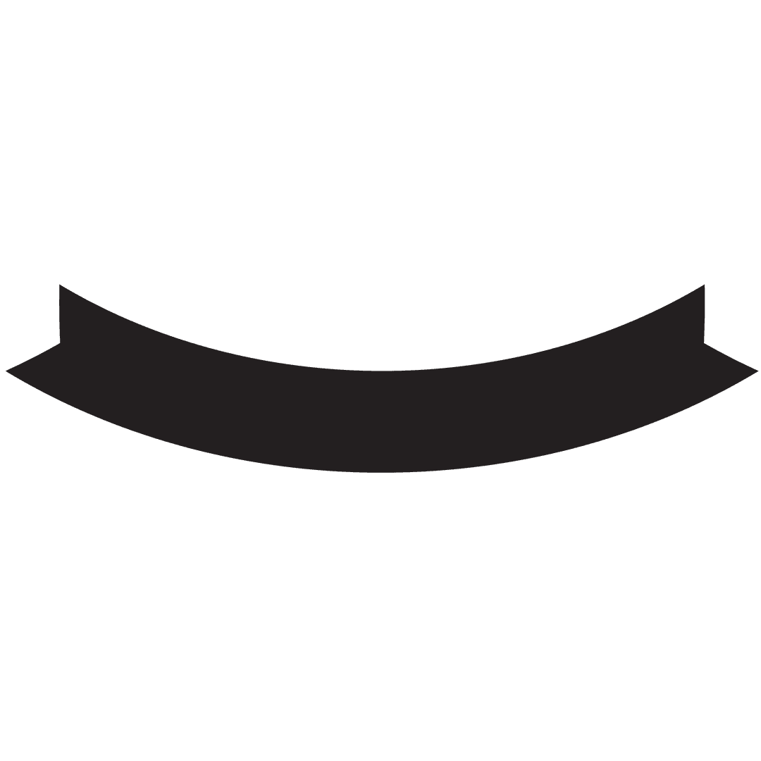 Black Curved Banner with Transparent Background for Graphic Design