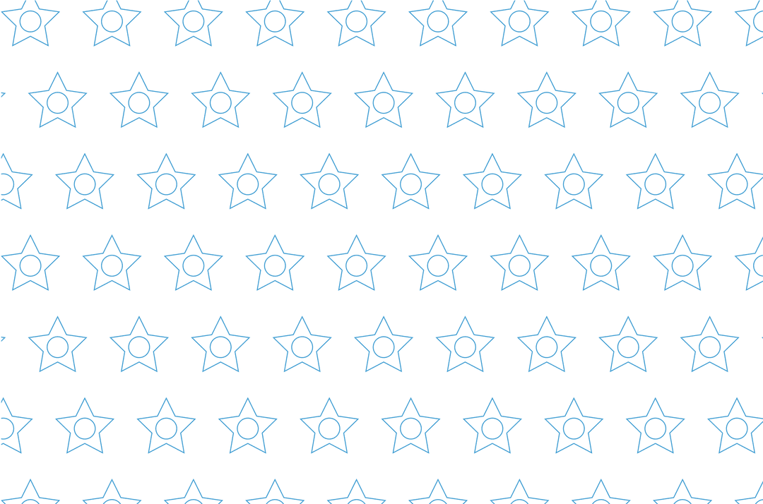 Seamless Transparent Pattern with Blue Stars on Black Background