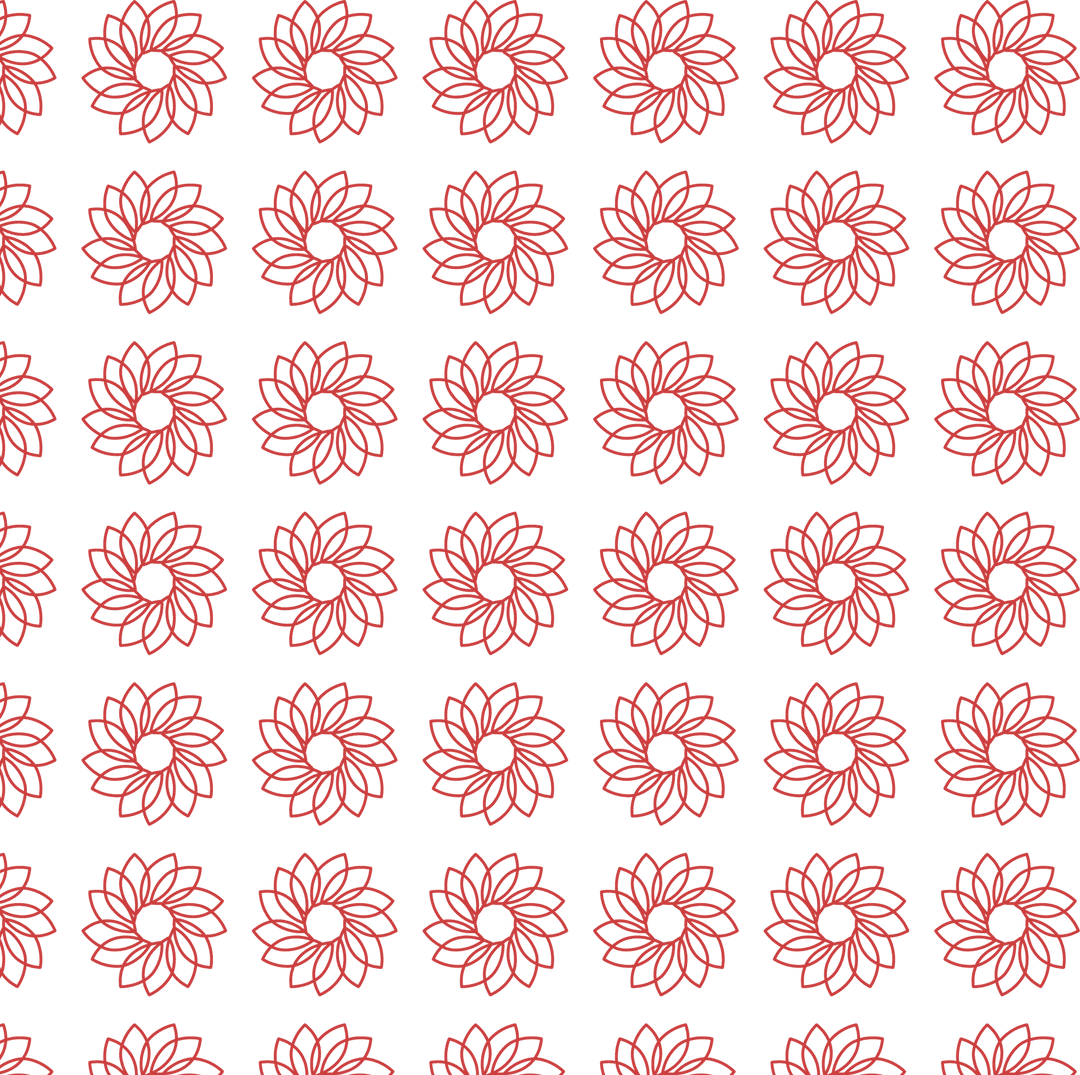 Red Floral Pattern on Transparent Background for Chic Designs
