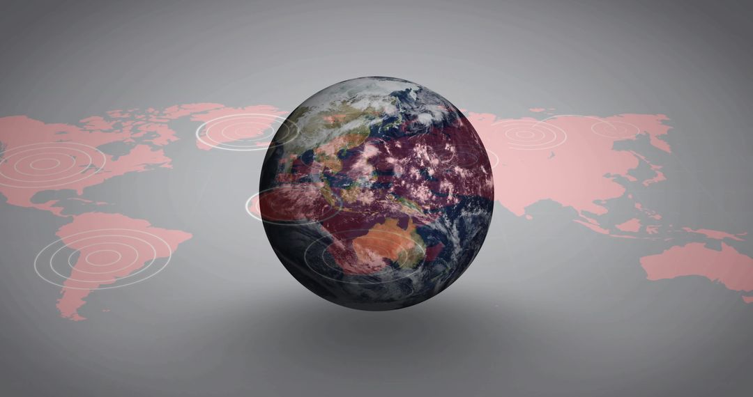 3D Globe Model with Data Visualization and Geographical Hotspots