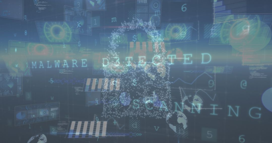 Cybersecurity Concept with Malware Detection Display - Free Images, Stock Photos and Pictures on Pikwizard.com