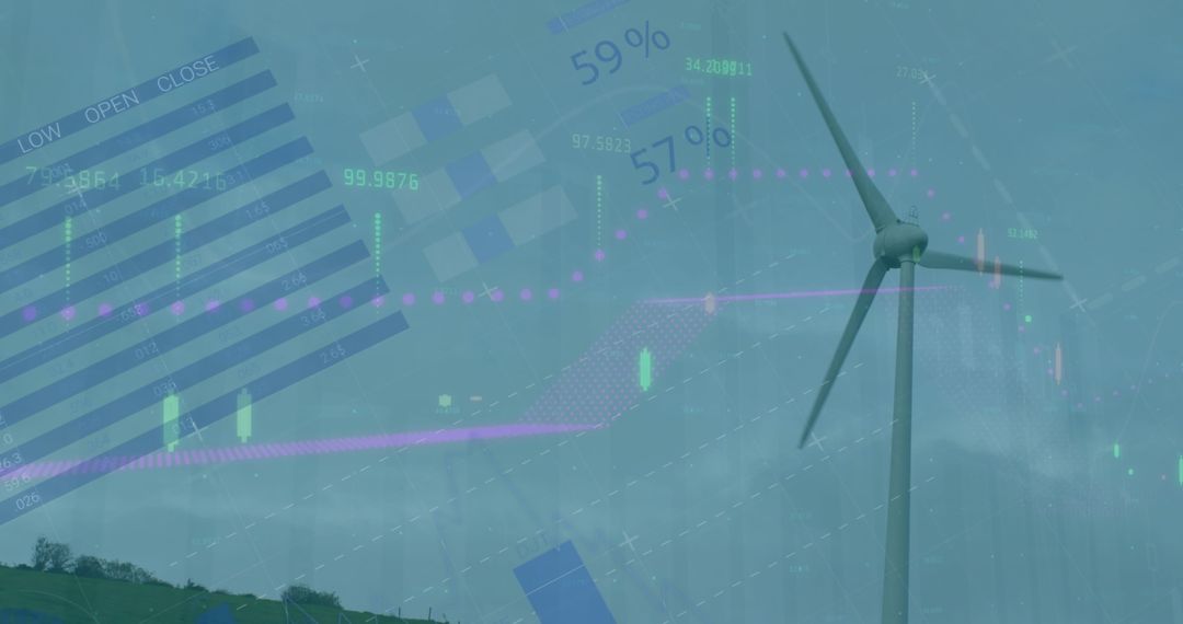 Wind Energy and Digital Fintech Overlay Visualizing Data Integration