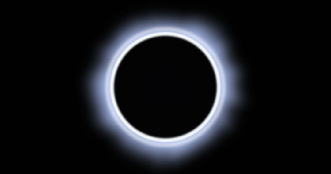 Digital Lunar Eclipse with Glowing Neon Aura