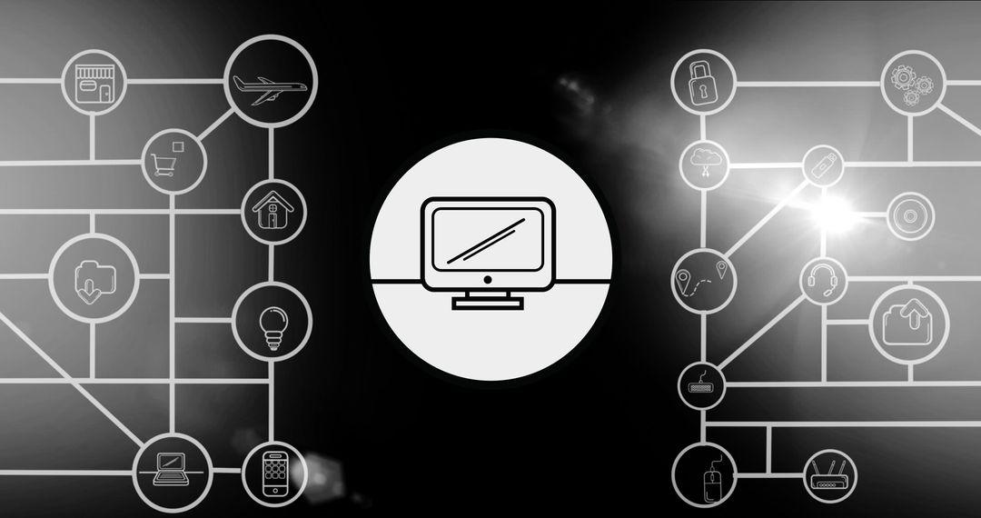 Digital Interface Visualization with Business Icons