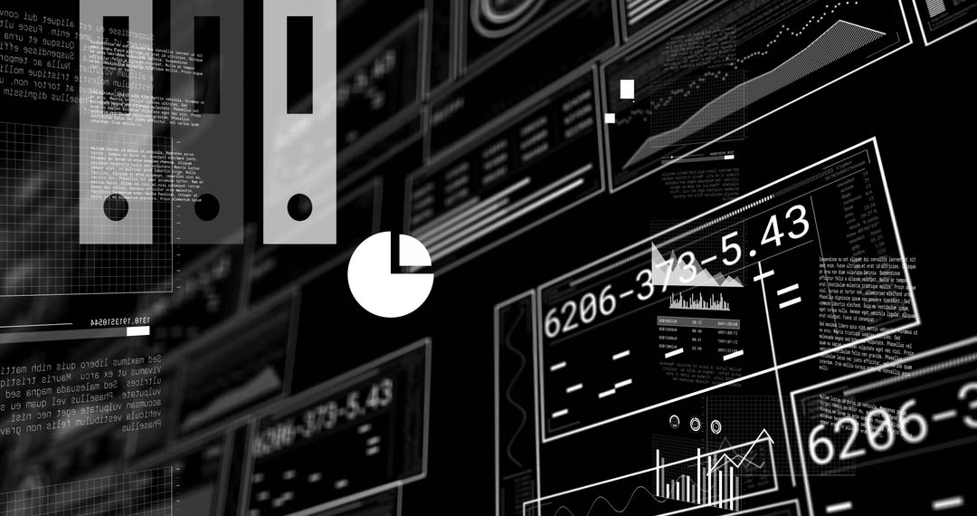 Futuristic Digital Dashboard with Data Visualization and Analytics