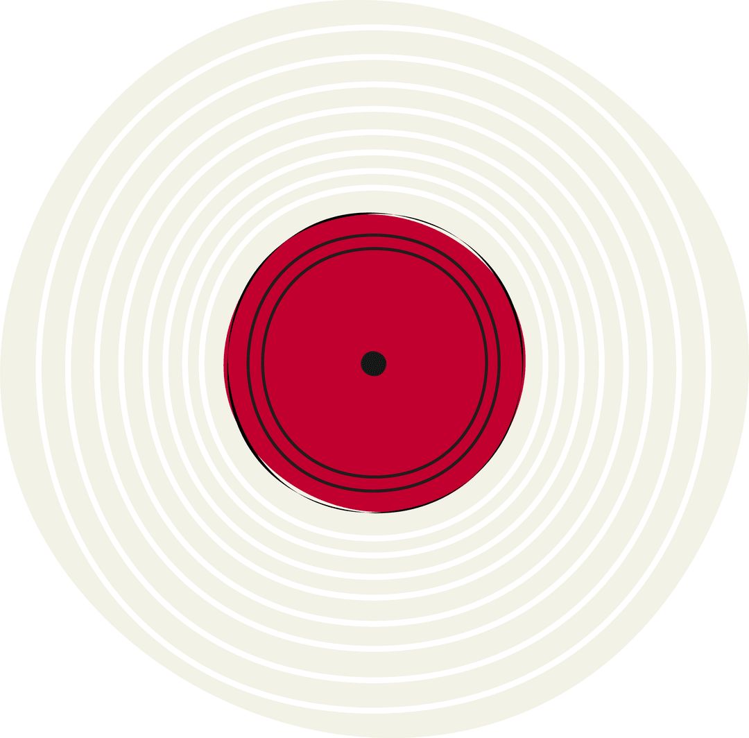 Minimalistic Geometric Red and Cream Transparent Target Design