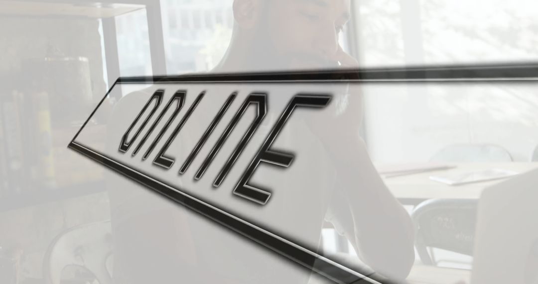 Casual Professional Working Online in Modern Workspace