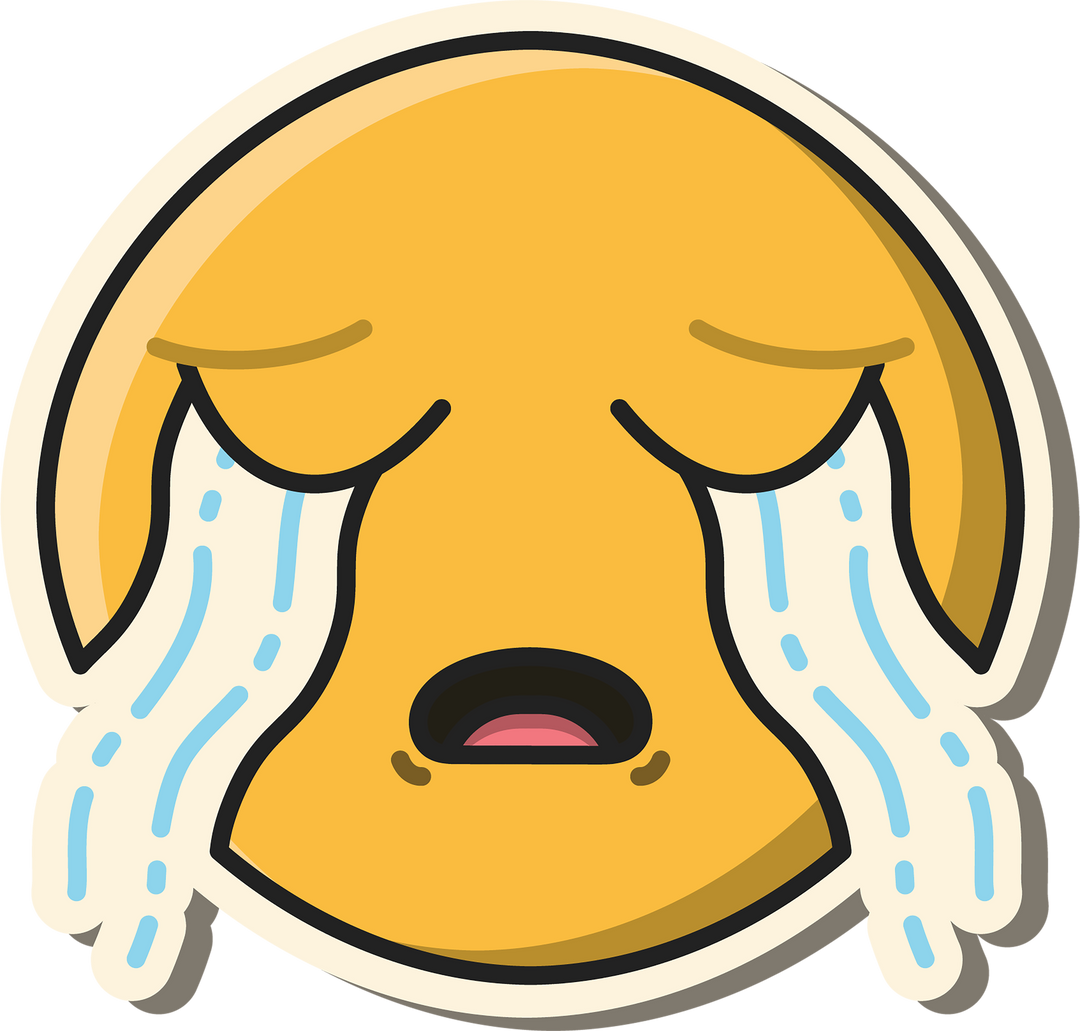 Digital Crying Emoji on Transparent Background for Mood Concepts - Download Free Stock Images Pikwizard.com