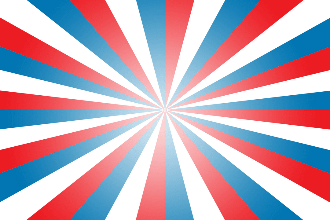 Transparent Abstract Blue Red Starburst Design