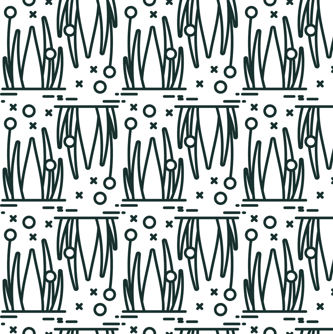 Transparent Repeating Nature Motif with Plants and Stars