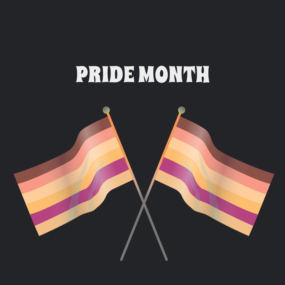 Pride Month Celebration with Vibrant Rainbow Flags