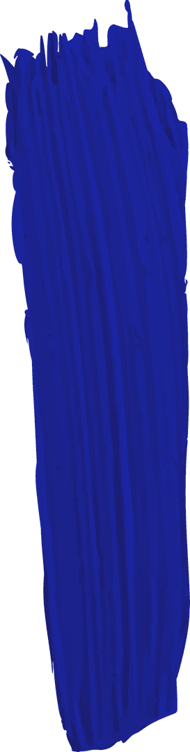 Cobalt Blue Brushstroke on Transparent Background, Artistic Expression