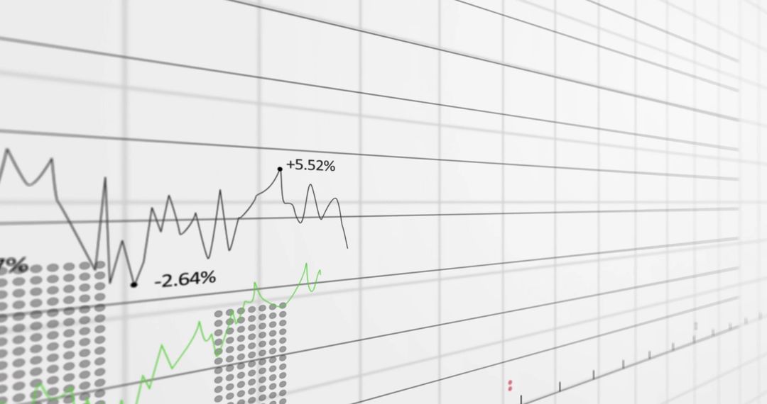 Abstract Financial Chart with Rising and Falling Indicators
