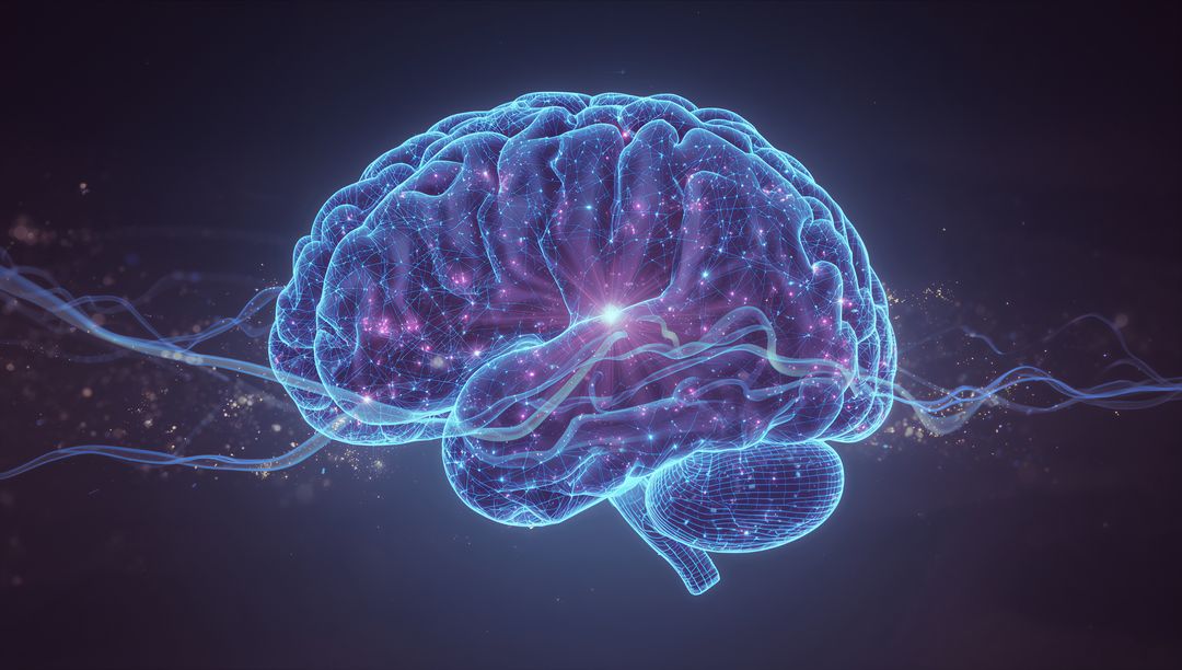 Holographic Brain Model Displayed in Digital Space