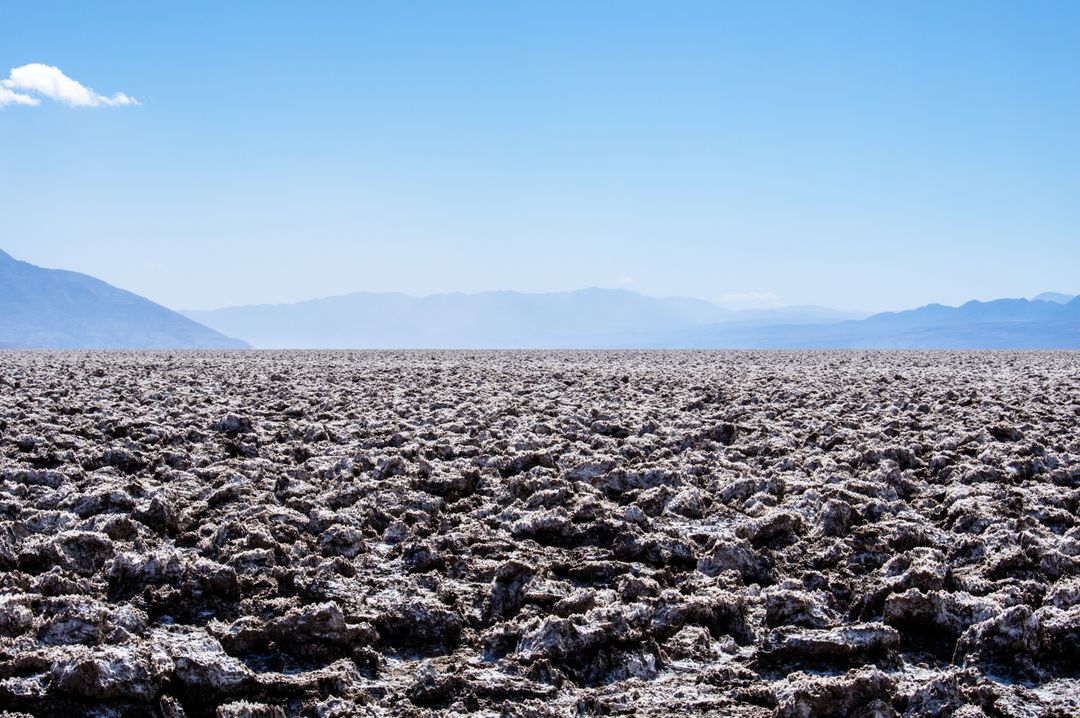 Barren Salt Desert Landscape Against Clear Blue Sky - Free Images, Stock Photos and Pictures on Pikwizard.com