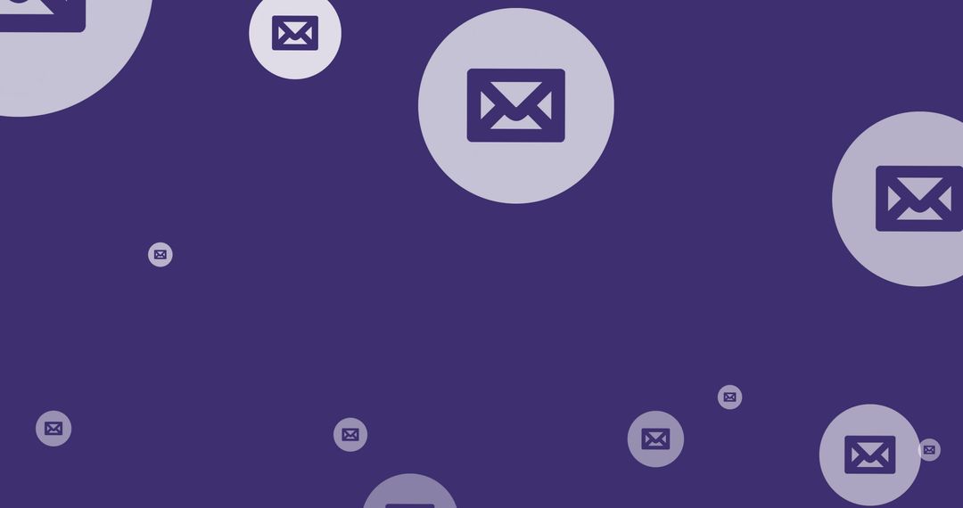 Envelope Icons on Blue Background Digital Interface Concept