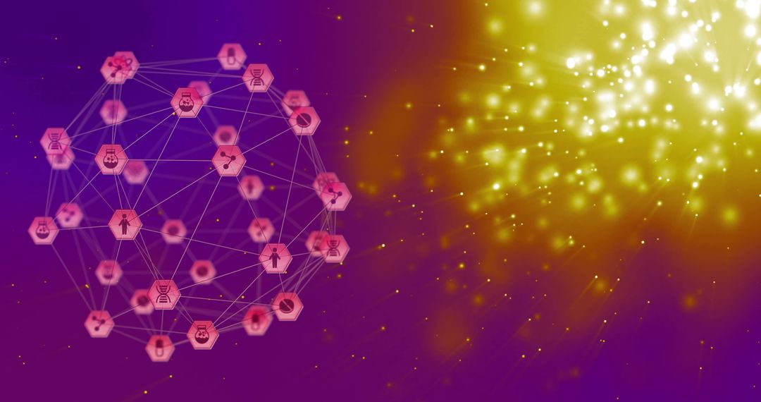 Interconnected Network Nodes Symbolizing Digital Connectivity