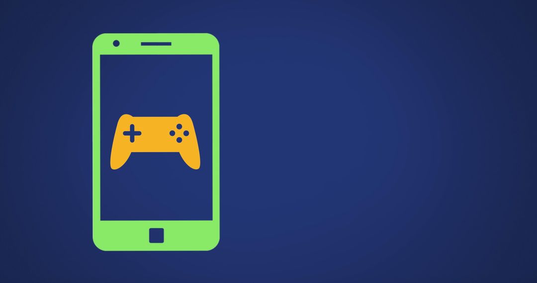 Smartphone with Game Controller Icon Animated Concept