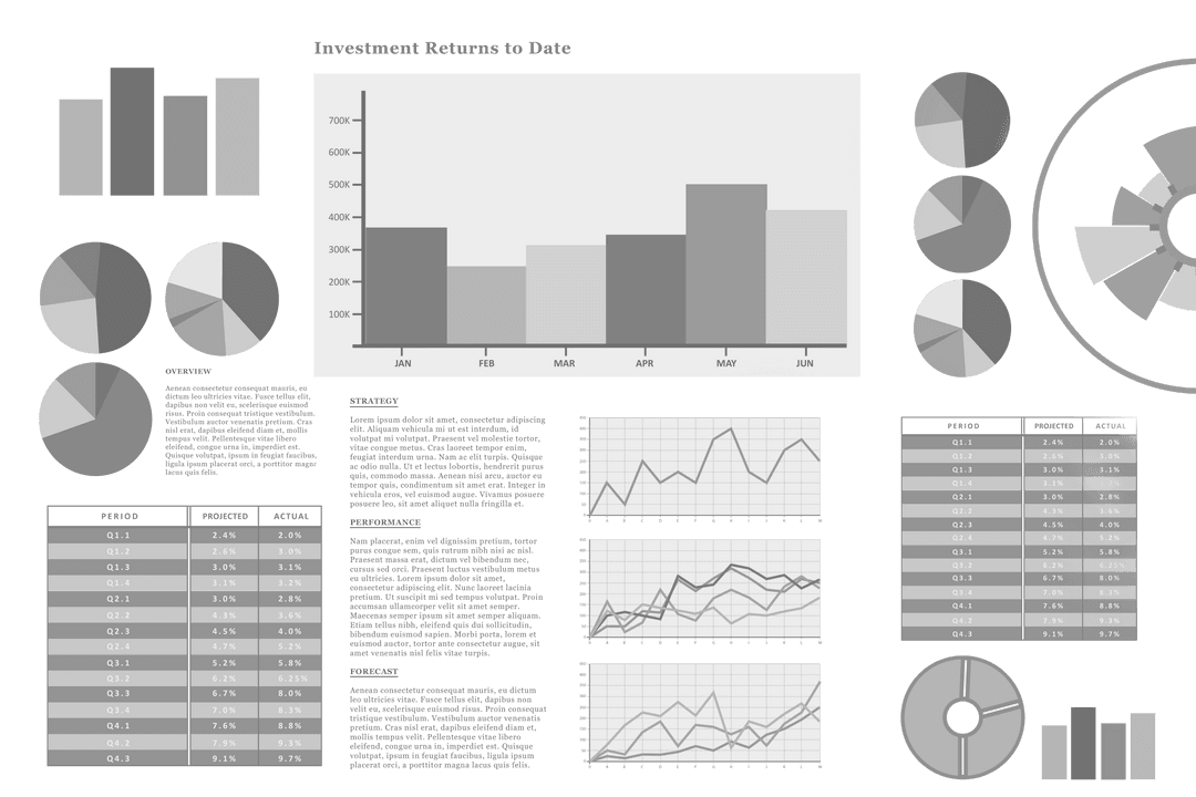 Vector Data Charts and Graphs on Transparent Background for Presentations - Download Free Stock Images Pikwizard.com