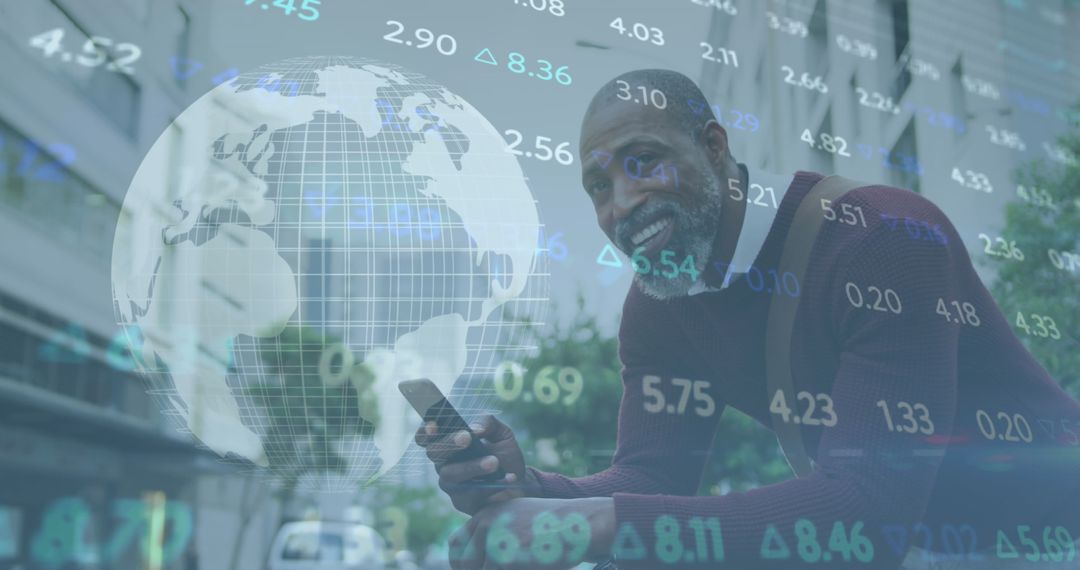 Global Financial Technology and Data Processing Concept