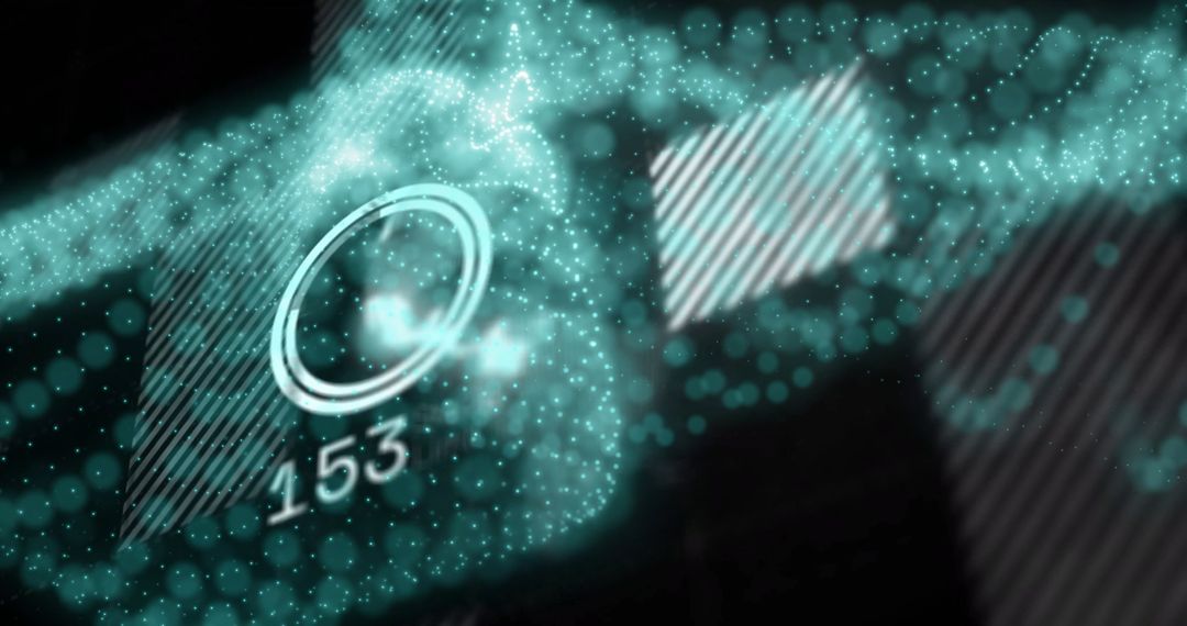 Futuristic Digital Data Visualization with Numerical Infographic