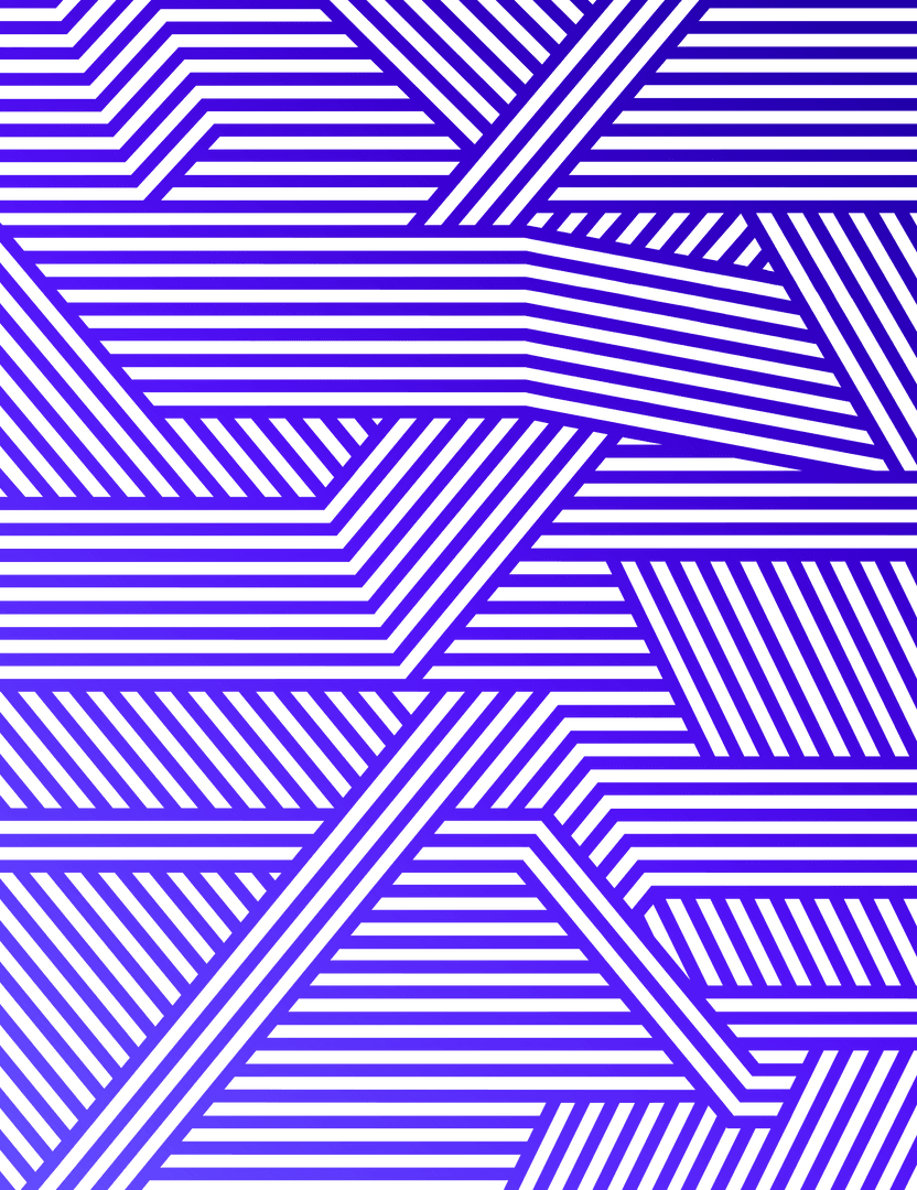 Blue Geometric Line Pattern on Transparent Background