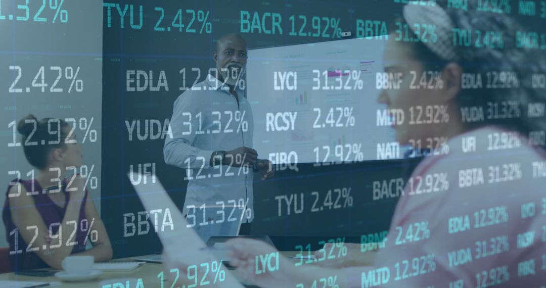 Corporate Presentation with Technology Overlay Emphasizing Analytics