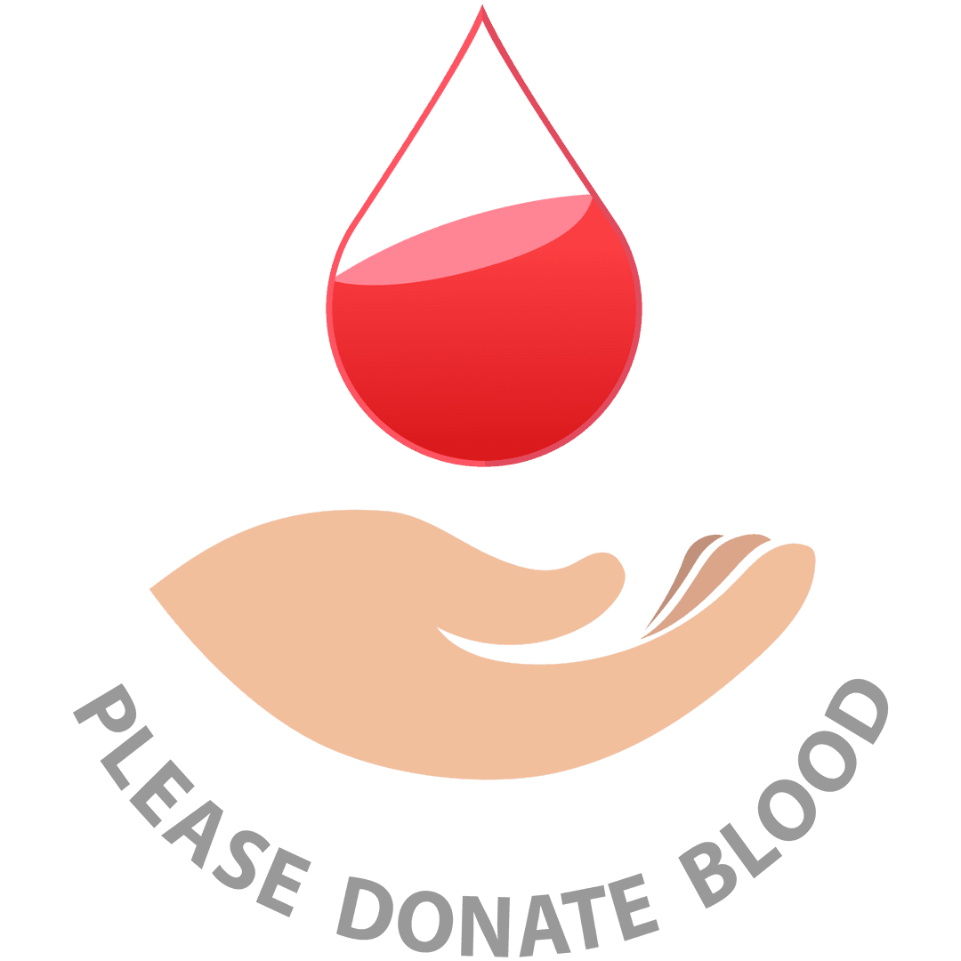Please Donate Blood Symbol on Transparent Background