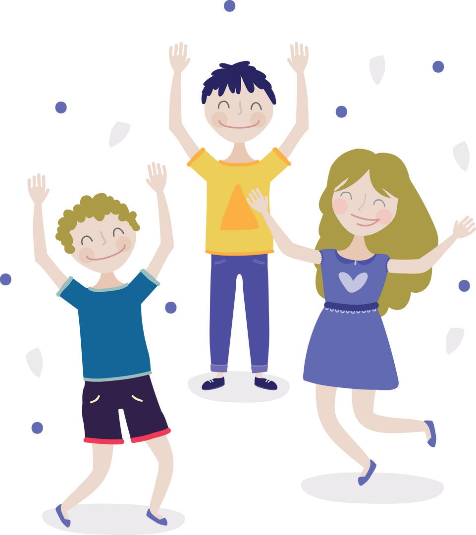 Transparent Illustration of Happy Children Dancing Joyfully - Download Free Stock Images Pikwizard.com