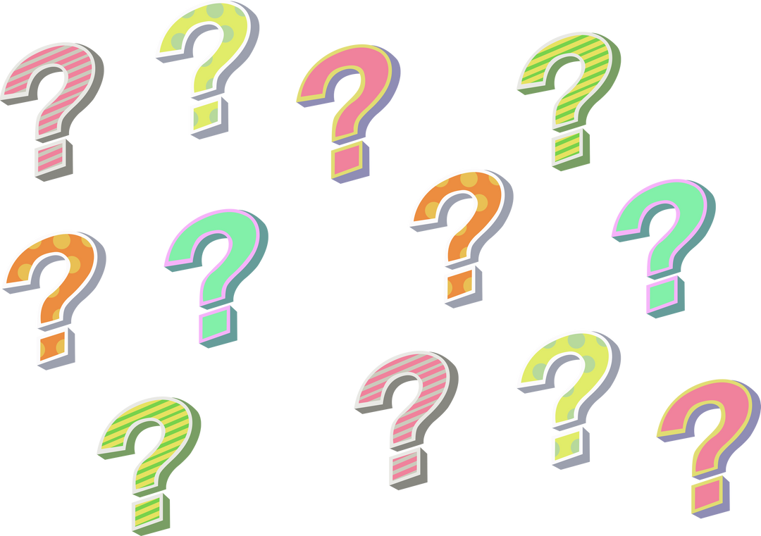 Colorful Transparent Question Marks Set on Dark Background - Download Free Stock Images Pikwizard.com