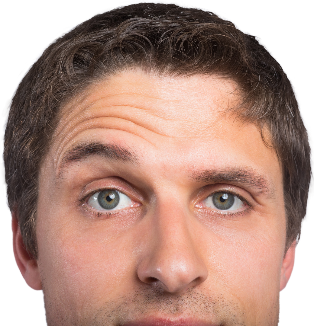 Close-up Transparent Background of Green-Eyed Man Raising Eyebrow - Download Free Stock Images Pikwizard.com