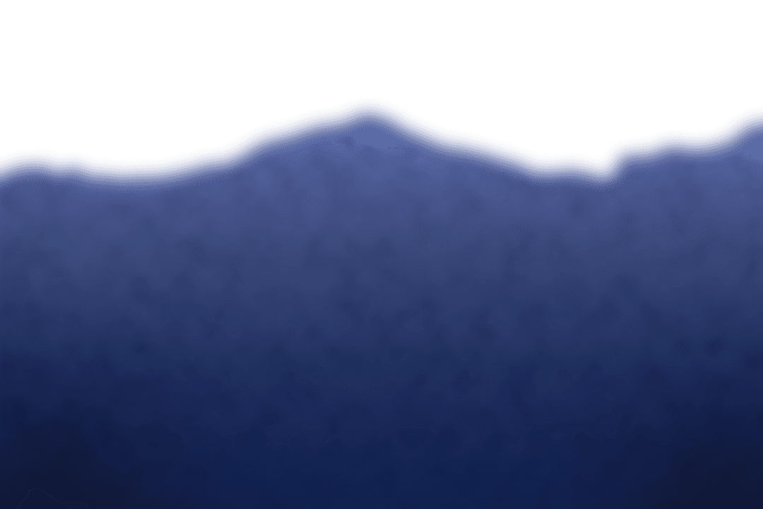 Defocused Transparent Mountain Silhouette with Clear Blue Sky