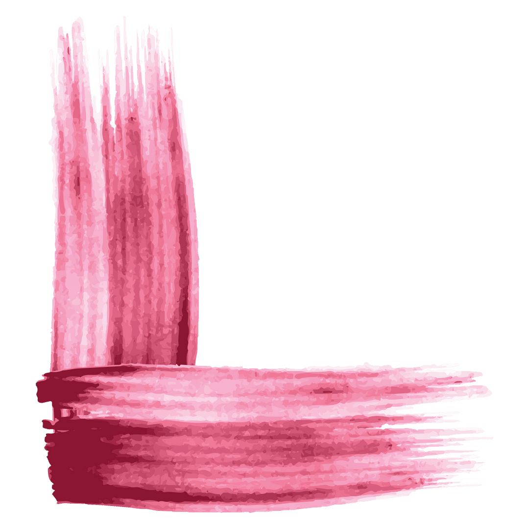 Abstract Pink Paint Strokes on Transparent Background