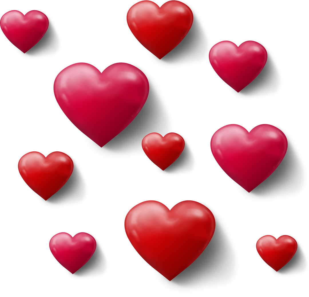 Floating Red Hearts with Transparent Background - Download Free Stock Images Pikwizard.com