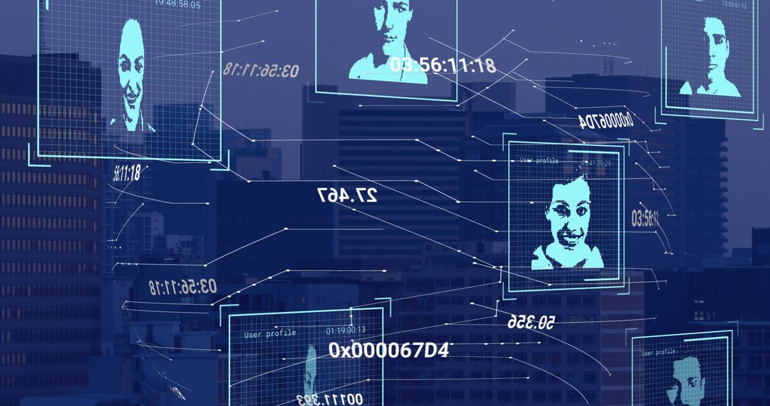 Futuristic Network Technology with Digital Faces in Cyberspace