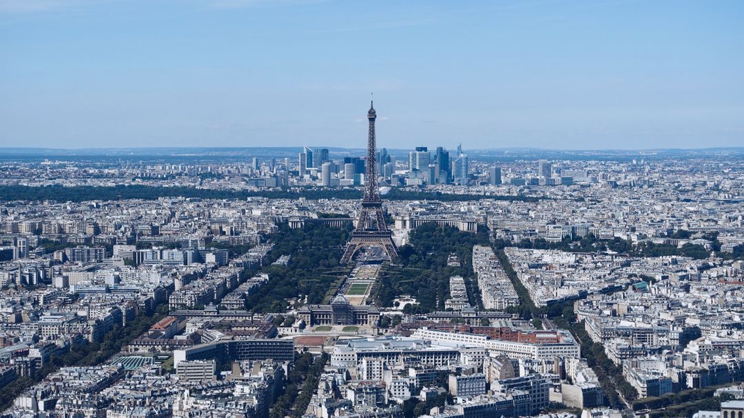 Panoramic View of Paris with Eiffel Tower and La Défense in Background - Free Images, Stock Photos and Pictures on Pikwizard.com