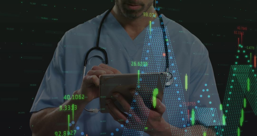 Healthcare Professional Integrating Financial Data and Technology
