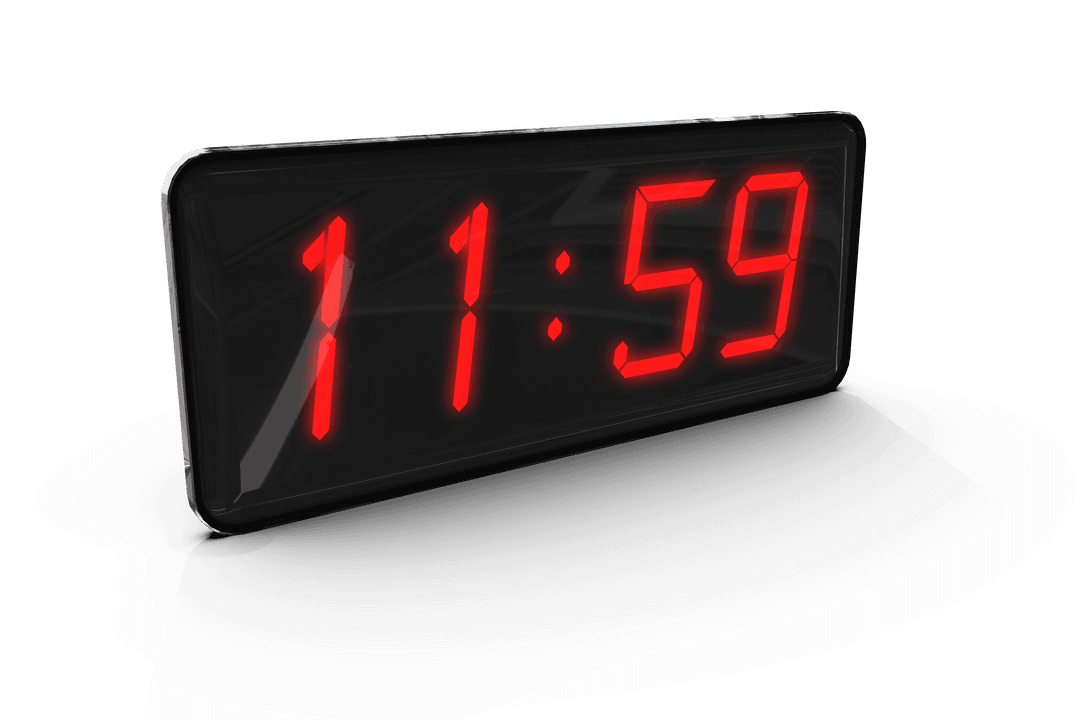Digital Alarm Clock PNG with Easy Visibility Time Display - Download Free Stock Images Pikwizard.com