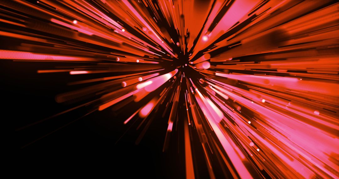 Vibrant Red Light Trails Abstract Digital Concept