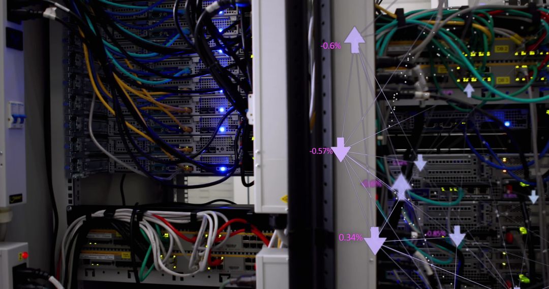 Cloud Computing Infrastructure in Data Center with Performance Metrics - Free Images, Stock Photos and Pictures on Pikwizard.com