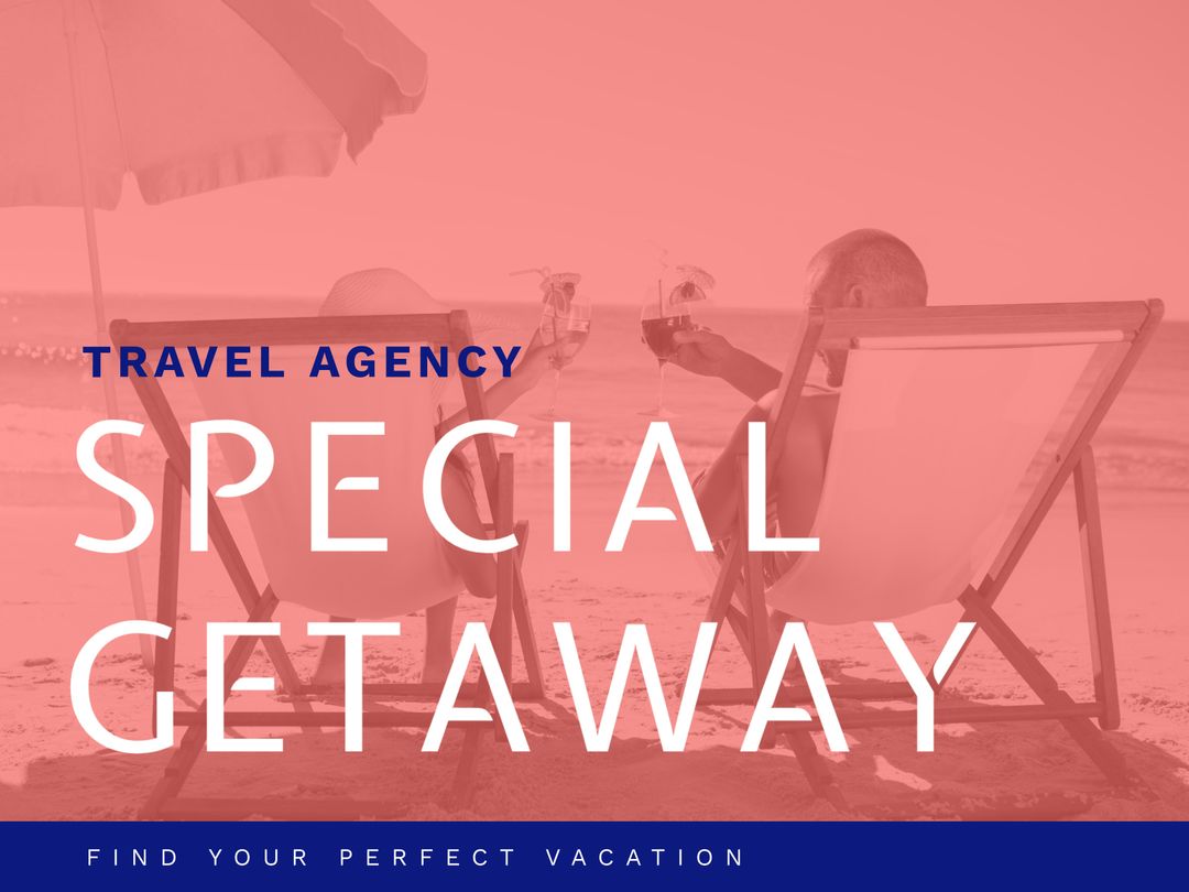 Older Couple Relaxing with Drinks on Beachfront Vacation