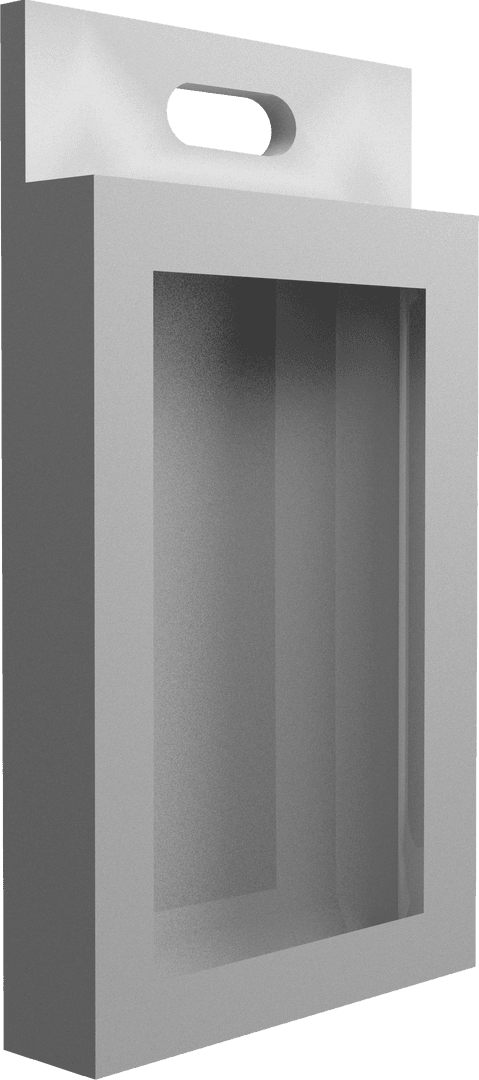 Gray Transparent Box Packaging with Handle Design