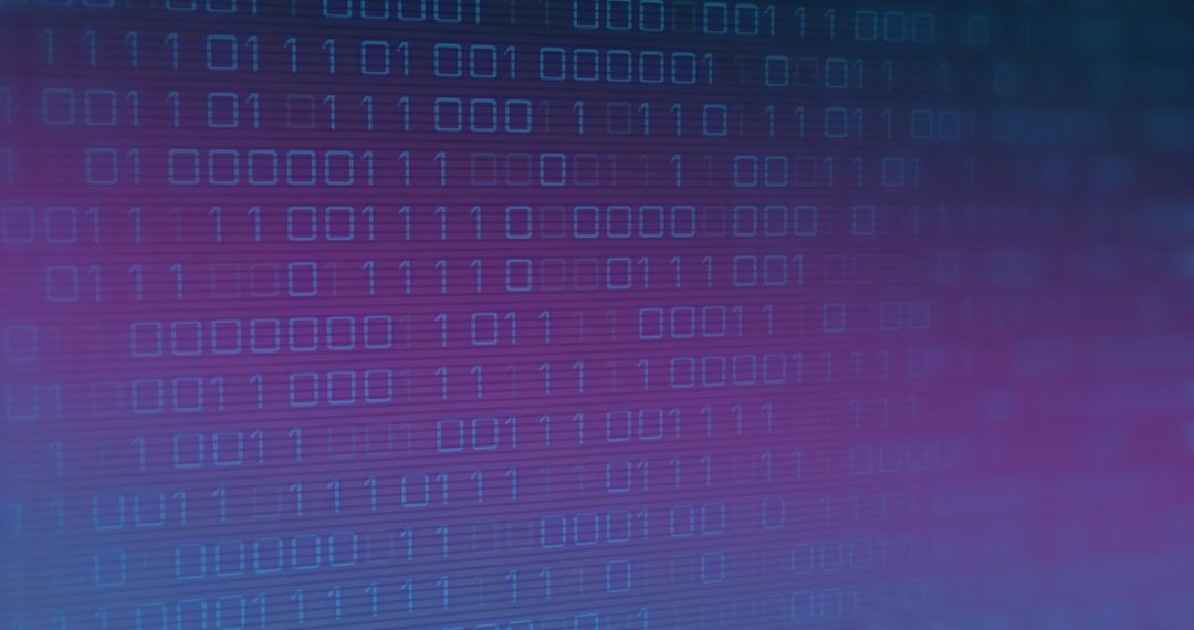 Abstract Binary Code Digital Display on Gradient Background - Free Images, Stock Photos and Pictures on Pikwizard.com